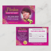 Visitenkarten für den Friseursalon mit Ihrem Foto Terminkarte (Vorne/Hinten)