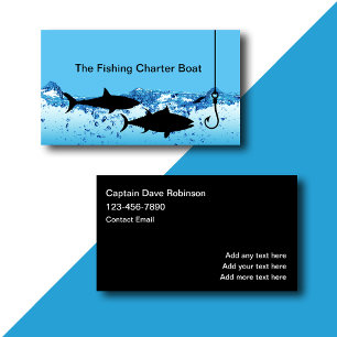 Visitenkarten für den Kapitän eines Charter-Angelb Visitenkarte