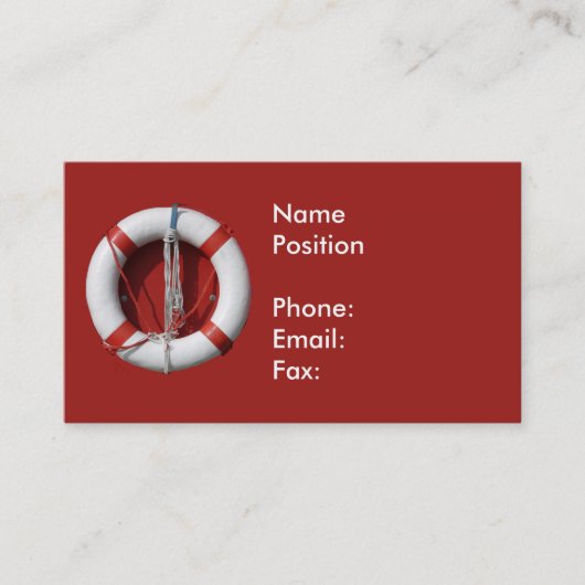 Visitenkarten für den Lebenszyklus Visitenkarte (Vorderseite)