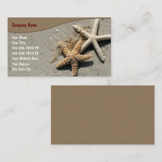 Visitenkarten für den Strand Visitenkarte (Vorne/Hinten)