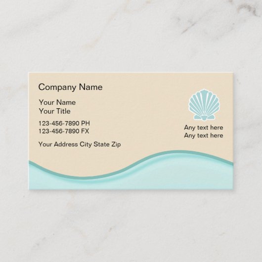 Visitenkarten für den Strand Visitenkarte (Vorderseite)