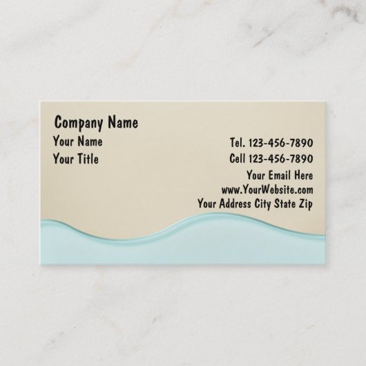 Visitenkarten für den Strand Visitenkarte (Vorderseite)