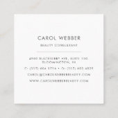 Visitenkarten für den Watercolor Square Quadratische Visitenkarte (Rückseite)