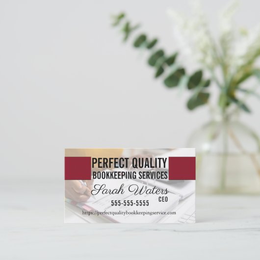 Visitenkarten für die Buchhaltung Visitenkarte (Stehend Vorderseite)