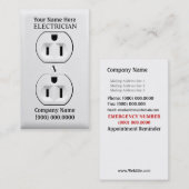 Visitenkarten für die Elektriker Terminkarte (Vorne/Hinten)