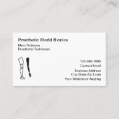 Visitenkarten für die medizinische Prothetik Visitenkarte (Vorderseite)