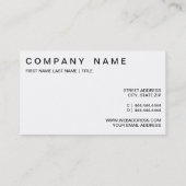 Visitenkarten für die Öl-und Gas-Industrie Visitenkarte (Rückseite)