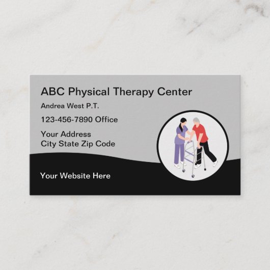 Visitenkarten für die Physical Therapy Clinic Visitenkarte (Vorderseite)