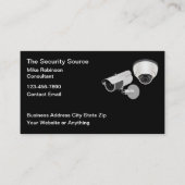 Visitenkarten für die Sicherheitsüberwachung Visitenkarte (Vorderseite)