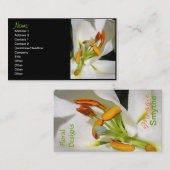 Visitenkarten für die White Lily Floral Visitenkarte (Vorne/Hinten)