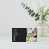 Visitenkarten für die White Lily Floral Visitenkarte (Stehend Vorderseite)