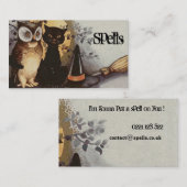 Visitenkarten für eine Hexe Visitenkarte (Vorne/Hinten)