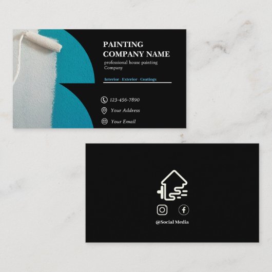 Visitenkarten für einfache Hausmalerei Visitenkarte (Vorne/Hinten)