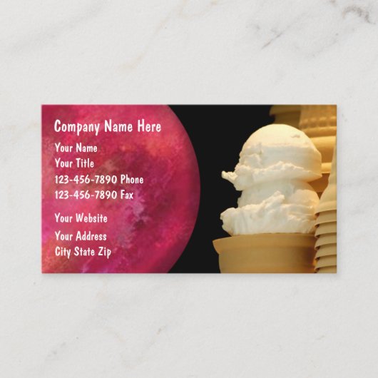 Visitenkarten für Eis Visitenkarte (Vorderseite)