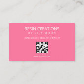 Visitenkarten für Epoxy-Resin-Schmuck Visitenkarte (Rückseite)