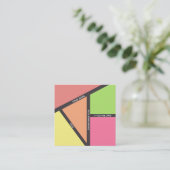 Visitenkarten für Ernährungsgewohnheiten Quadratische Visitenkarte (Stehend Vorderseite)