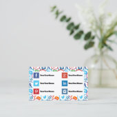 Visitenkarten für Experten für soziale Medien Visitenkarte (Stehend Vorderseite)