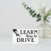 Visitenkarten für Fahrunterricht - Cool Vintag Visitenkarte (Stehend Vorderseite)