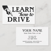 Visitenkarten für Fahrunterricht - Cool Vintag Visitenkarte (Vorne/Hinten)