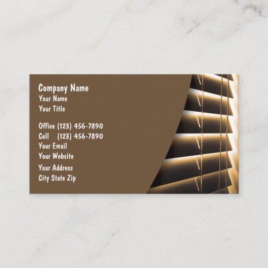 Visitenkarten für Fenster Visitenkarte (Vorderseite)