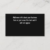 Visitenkarten für Feuerwaffen Visitenkarte (Rückseite)