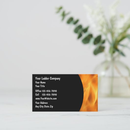 Visitenkarten für Feuerwehren Visitenkarte (Stehend Vorderseite)