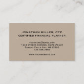 Visitenkarten für Finanzdienstleistungen Visitenkarte (Rückseite)