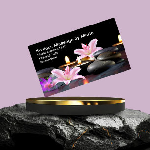 Visitenkarten für Florales Hot-Stone-Massage Visitenkarte