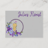 Visitenkarten für Floristen, florale Teddy-Visiten Visitenkarte (Vorderseite)
