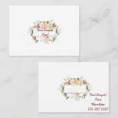 Visitenkarten für Floristen, florale Visitenkarten Visitenkarte (Vorne/Hinten)