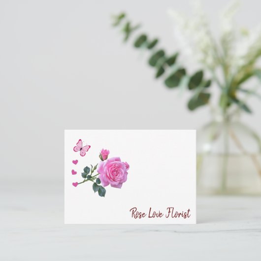 Visitenkarten für Floristen, florale Visitenkarten Visitenkarte (Stehend Vorderseite)