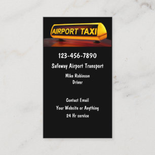 Visitenkarten für Flughafentaxi-Transportdienste Visitenkarte