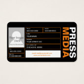 Visitenkarten für Fotografen (Rückseite)