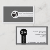 Visitenkarten für Fotografen grau Visitenkarte (Vorne/Hinten)