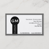 Visitenkarten für Fotografen grau Visitenkarte (Rückseite)