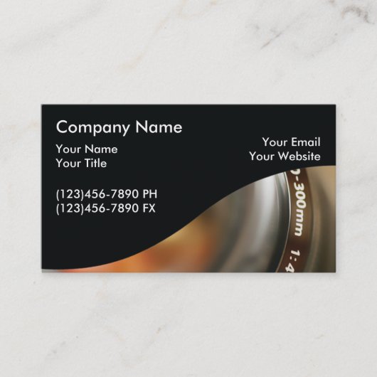 Visitenkarten für Fotografen Visitenkarte (Vorderseite)