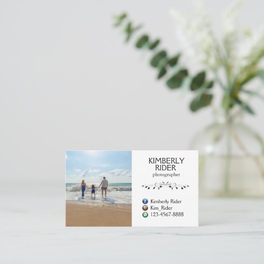 Visitenkarten für Fotografen Visitenkarte (Stehend Vorderseite)