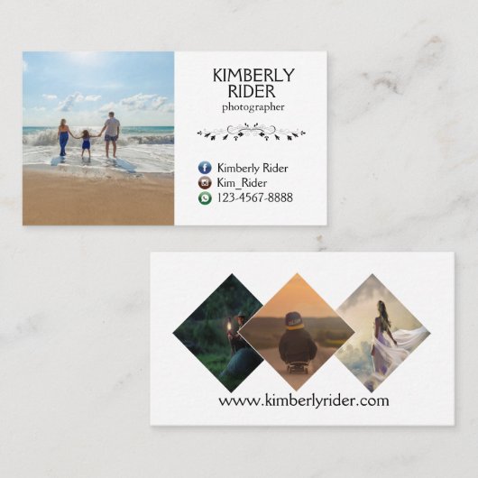 Visitenkarten für Fotografen Visitenkarte (Vorne/Hinten)