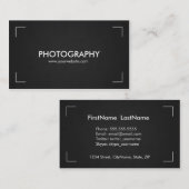 Visitenkarten für Fotografie in Schwarz und Weiß Visitenkarte (Vorne/Hinten)