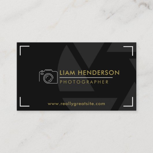 Visitenkarten für Fotografie - Moderne Fotografen Visitenkarte (Vorderseite)