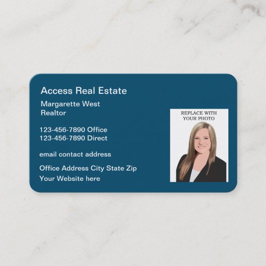 Visitenkarten für Fotovorlagen Visitenkarte (Vorderseite)