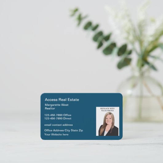 Visitenkarten für Fotovorlagen Visitenkarte (Stehend Vorderseite)