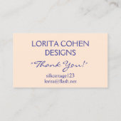 Visitenkarten für Frauen in Aquarellen von Lorita Visitenkarte (Rückseite)