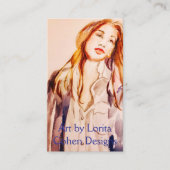 Visitenkarten für Frauen in Aquarellen von Lorita Visitenkarte (Vorderseite)