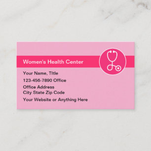 Visitenkarten für Frauengesundheit in Rosa Visitenkarte