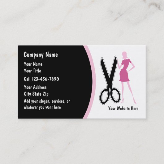 Visitenkarten für Friseure Visitenkarte (Vorderseite)