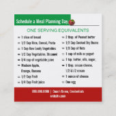 Visitenkarten für gecoacht Lebensmittel Quadratische Visitenkarte (Rückseite)