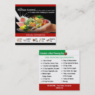 Visitenkarten für gecoacht Lebensmittel Quadratische Visitenkarte