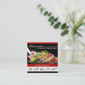 Visitenkarten für gecoacht Lebensmittel Quadratische Visitenkarte (Stehend Vorderseite)
