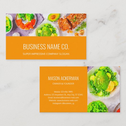 Visitenkarten für Gesundheit / Lebensmittel / Oran Visitenkarte (Vorne/Hinten)